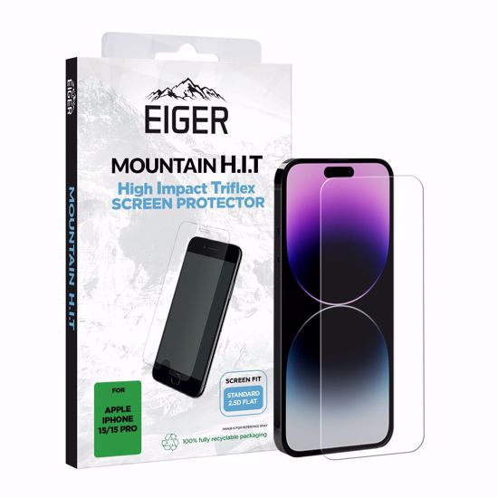 Picture of Eiger Eiger Mountain IMPACT Screen Protector GRS for 1 Pack iPhone 16/15/15 Pro